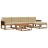 Ensemble de canapés d'extérieur 6 pcs Naturel et Beige 639391639391