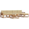 Ensemble de canapés d'extérieur 6 pcs Naturel et Beige 639403639403