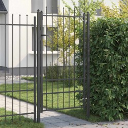 Porte de Clôture HORST 100 x 175 cm métal Noir Verrouillable 639407639407