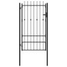 Porte de Clôture HORST 100 x 175 cm métal Noir Verrouillable 639407639407