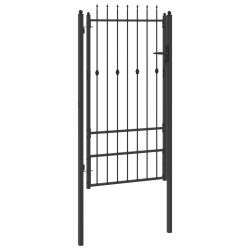 Porte de Clôture HORST 100 x 175 cm métal Noir Verrouillable 639407639407