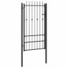 Porte de Clôture HORST 100 x 175 cm métal Noir Verrouillable 639407639407