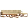 Ensemble de canapés d'extérieur 6 pcs Naturel et Beige 639408639408