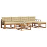 Ensemble de canapés d'extérieur 6 pcs Naturel et Beige 639408639408