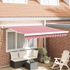 Auvent rétractable Rouge et Blanc 300 x 250 cm 639409639409