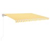Auvent rétractable automatique 450x350 cm Jaune et blanc 639410639410