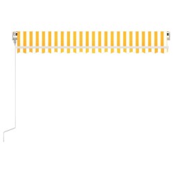 Auvent rétractable automatique 450x350 cm Jaune et blanc 639410639410