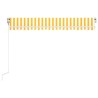 Auvent rétractable automatique 450x350 cm Jaune et blanc 639410639410