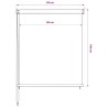Store roulant d'extérieur blanc 65 (l) x 230 (H) cm HDPE 639411639411