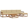 Ensemble de canapés d'extérieur 6 pcs Naturel et Beige 639414639414