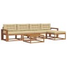 Ensemble de canapés d'extérieur 6 pcs Naturel et Beige 639415639415
