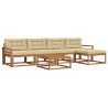 Ensemble de canapés d'extérieur 6 pcs Naturel et Beige 639417639417