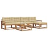 Ensemble de canapés d'extérieur 6 pcs Naturel et Beige 639417639417