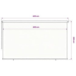 Store roulant d'extérieur 405 (l) x 230 (H) cm marron HDPE 639424639424