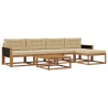 Ensemble de canapés d'extérieur 6 pcs Naturel et Beige 639425639425