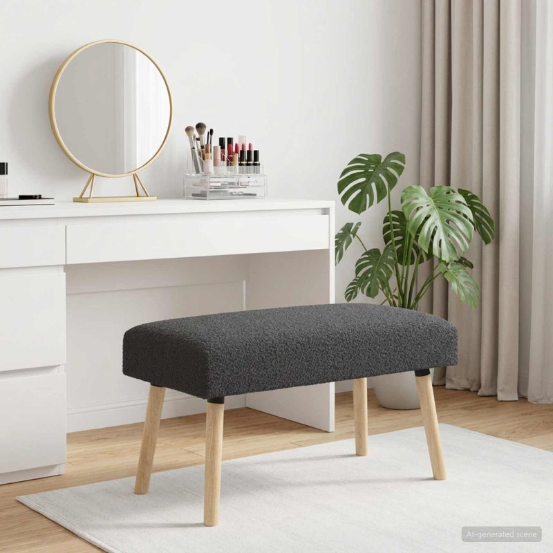 banc Uni Gris foncé 80 x 40 x 46 cm Bouclé 639431639431