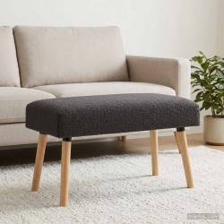 banc Uni Gris foncé 80 x 40 x 46 cm Bouclé 639431639431