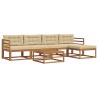 Ensemble de canapés d'extérieur 6 pcs Naturel et Beige 639433639433
