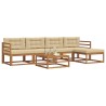 Ensemble de canapés d'extérieur 6 pcs Naturel et Beige 639433639433