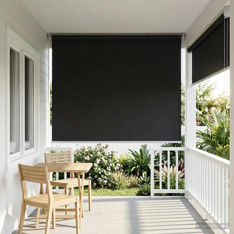 Store roulant extérieur protection UV Anthracite Polyester 639434639434