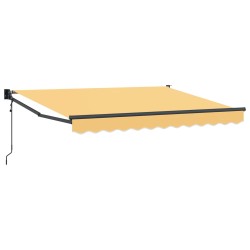Auvent rétractable Sable 3 x 2,5 m Polyester et métal 639436639436