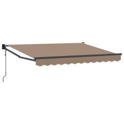 Auvent rétractable Taupe 3 x 2,5 m Polyester et métal 639437639437