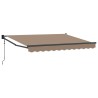 Auvent rétractable Taupe 3 x 2,5 m Polyester et métal 639437639437