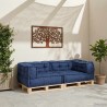 Unité de canapé modulaire 3 pcs Indigo 140 x 70 x 36 cm Tissu 639446639446