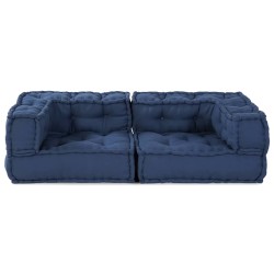 Unité de canapé modulaire 3 pcs Indigo 140 x 70 x 36 cm Tissu 639446639446