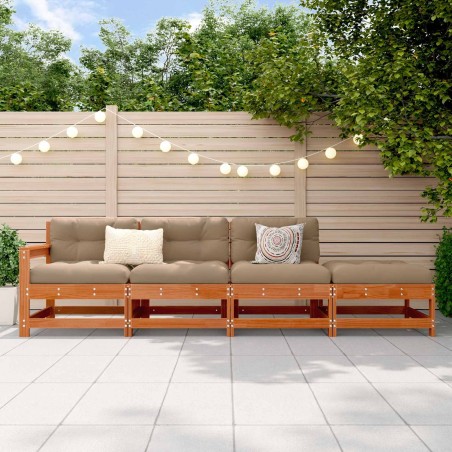 Unité de canapé sectionnel Brun Ciré 252 x 62 x 70,5 cm 639447639447