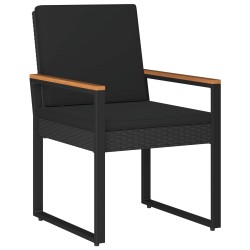 Ensemble de meubles d'extérieur 3 pcs Noir polyrotin 639448639448