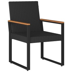 Ensemble de meubles d'extérieur 3 pcs Noir polyrotin 639448639448