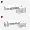 Ensemble de canapé de jardin 8 pcs Gris polyrotin 639449639449