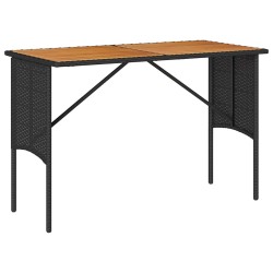 Ensemble de salle à manger de jardin 3 pcs avec coussins noir résine tressée 639453639453