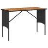 Ensemble de salle à manger de jardin 3 pcs avec coussins noir résine tressée 639453639453