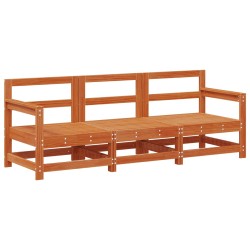 Unité de canapé sectionnel 3 Pièce Brun Ciré Pin massif 639455639455