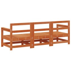 Unité de canapé sectionnel 3 Pièce Brun Ciré Pin massif 639455639455