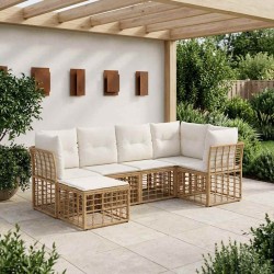 Ensemble de canapés d'extérieur Naturel Polyester 639456639456