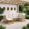 Ensemble de canapés d'extérieur Naturel Polyester 639456639456