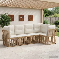 Ensemble de canapés d'extérieur Naturel Polyester 639457639457