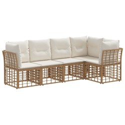 Ensemble de canapés d'extérieur Naturel Polyester 639457639457