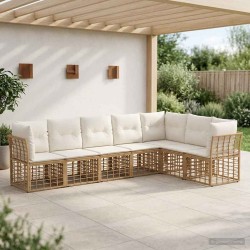Ensemble de canapés d'extérieur Naturel Polyester 639459639459