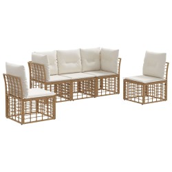 Ensemble de canapés d'extérieur Naturel Polyester 639460639460