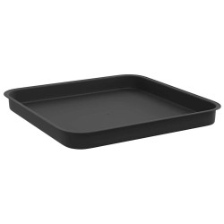 Plateau carré à fleurs 24 pcs Noir 21 x 21 x 2 cm Plastique 639464639464