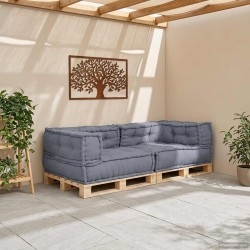 Unité de canapé modulaire 3 pcs Gris 140 x 70 x 36 cm Tissu 639465639465