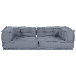 Unité de canapé modulaire 3 pcs Gris 140 x 70 x 36 cm Tissu 639465639465
