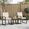 Ensemble de meubles d'extérieur 3 pcs Beige et blanc crème 639469639469