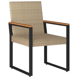 Ensemble de meubles d'extérieur 3 pcs Beige et blanc crème 639469639469