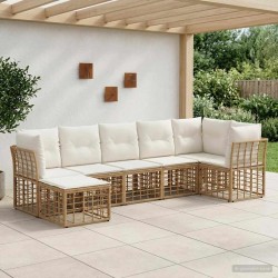 Ensemble de canapés d'extérieur Naturel Polyester 639482639482