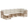 Ensemble de canapés d'extérieur Naturel Polyester 639482639482